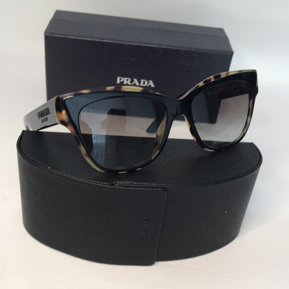 New - PRADA Acetate Cat Eye Sunglasses SPR 23X-F - Picture 13 of 15